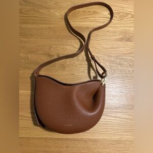 Polene Brown Crescent Leather Crossbody🤎